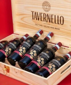 Hộp Quà Gỗ 6 Chai Vang Tavernello Montepulciano