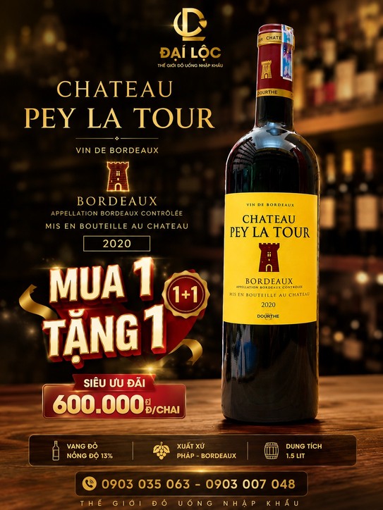 Vang Pháp Chateau Pey La Tour 2020 13% Khuyến mại