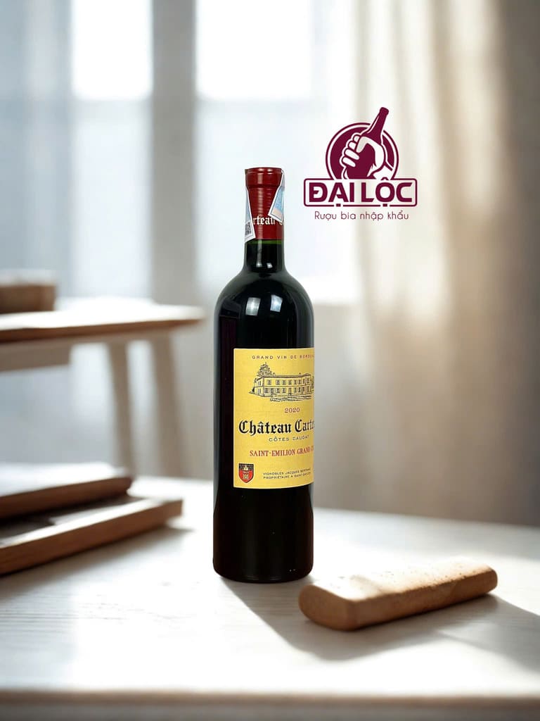 Rượu Vang Pháp Château Carteaux Côtes Daugay 2020 – Tinh Hoa Saint-Émilion Đỉnh Cao Château Carteaux Côtes Daugay Saint-Émilion Grand Cru 2020 chụp nghiêng