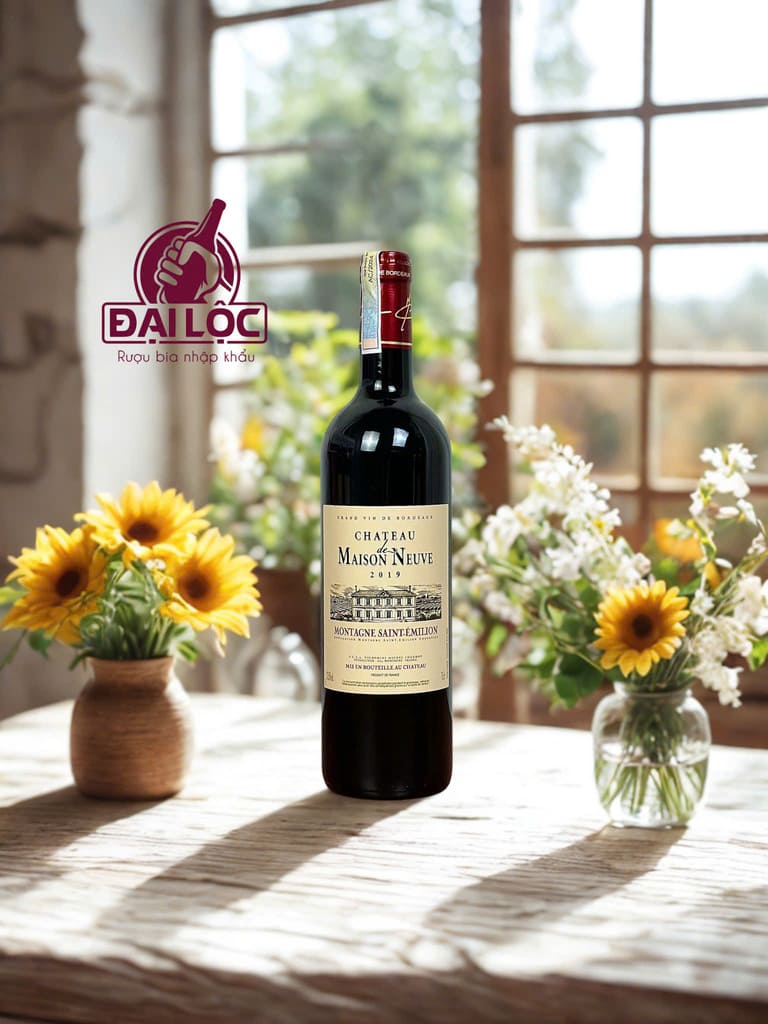 Rượu Vang Pháp Château de Maison Neuve 2019 – Tuyệt Phẩm Từ Montagne Saint-Émilion Château de Maison Neuve 2019 chụp thẳng