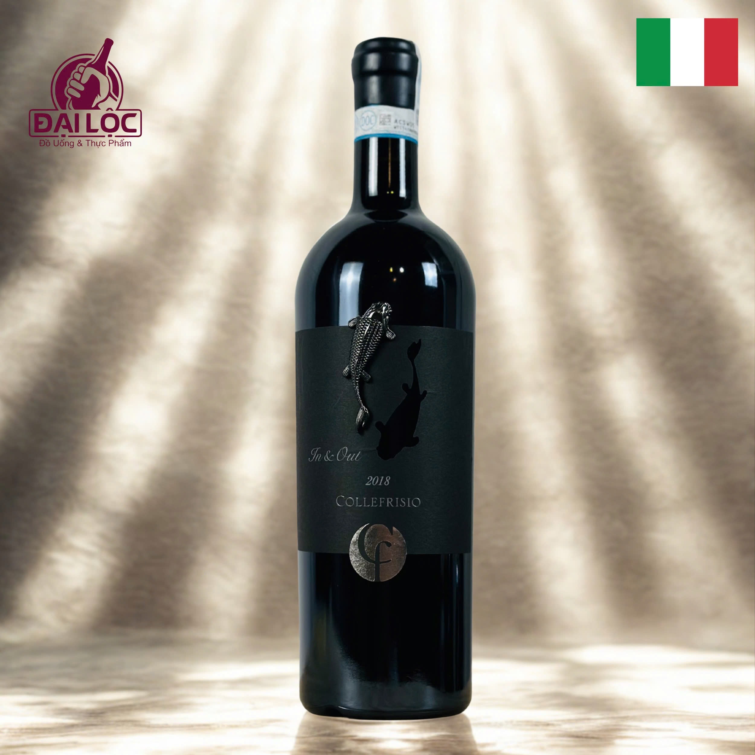 Rượu vang Ý Collefrisio in & out cá chép đen