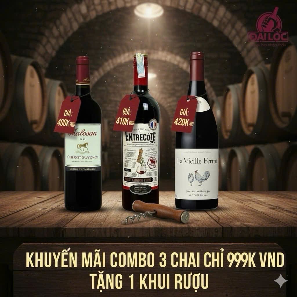 combo vang phap 3 chai 