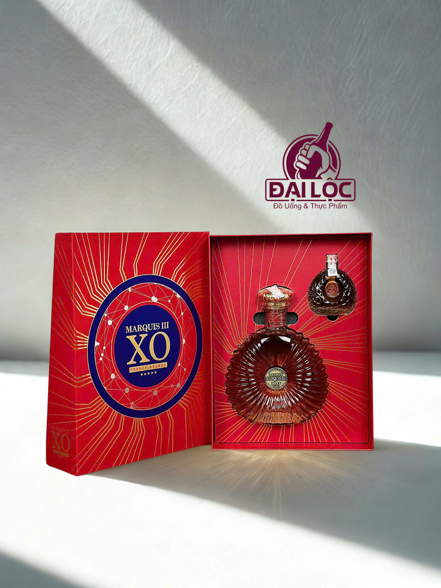 Hộp Quà Brandy Marquis III XO – Vẻ Đẹp Quý Tộc, Quà Tặng Đẳng Cấp Tại Shop Đại Lộc Hộp Quà Brandy Marquis III XO Chính Hãng