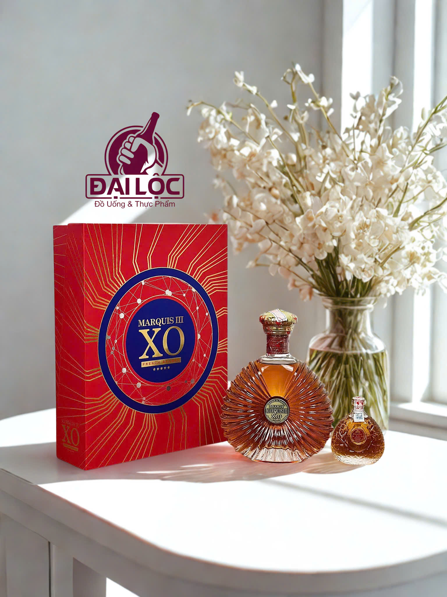 Hộp Quà Brandy Marquis III XO – Vẻ Đẹp Quý Tộc, Quà Tặng Đẳng Cấp Tại Shop Đại Lộc Hộp Quà Brandy Marquis III XO