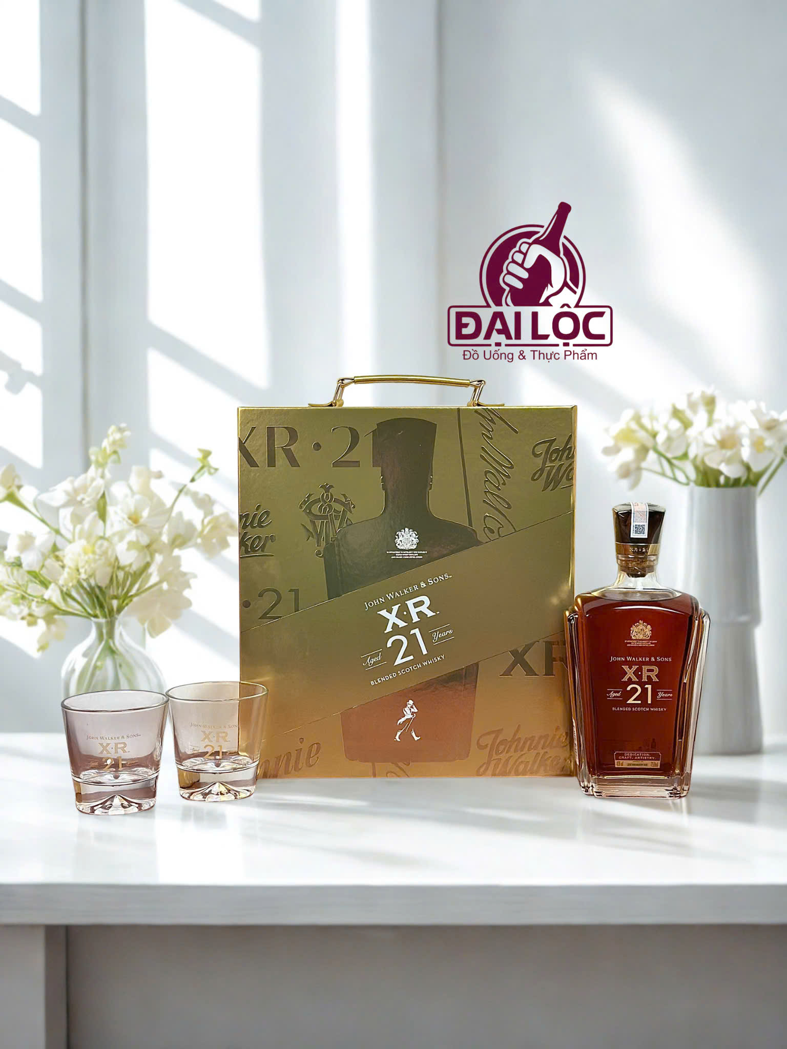 Hộp Quà Johnnie Walker XR 21 – Đẳng Cấp Thượng Lưu, Khẳng Định Vị Thế Tại Shop Đại Lộc Hộp Quà Johnnie Walker XR 21 Chính Hãng kem,f ly