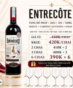 Rượu Vang Pháp Entrecôte 2023 14%