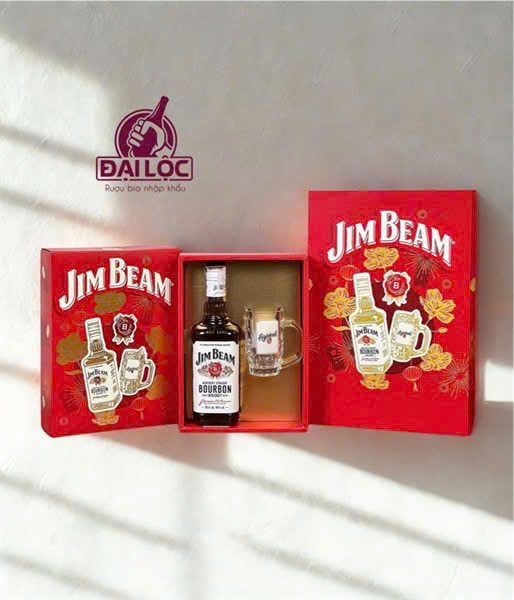 Hộp Quà Rượu Jim Beam White Label 700ml