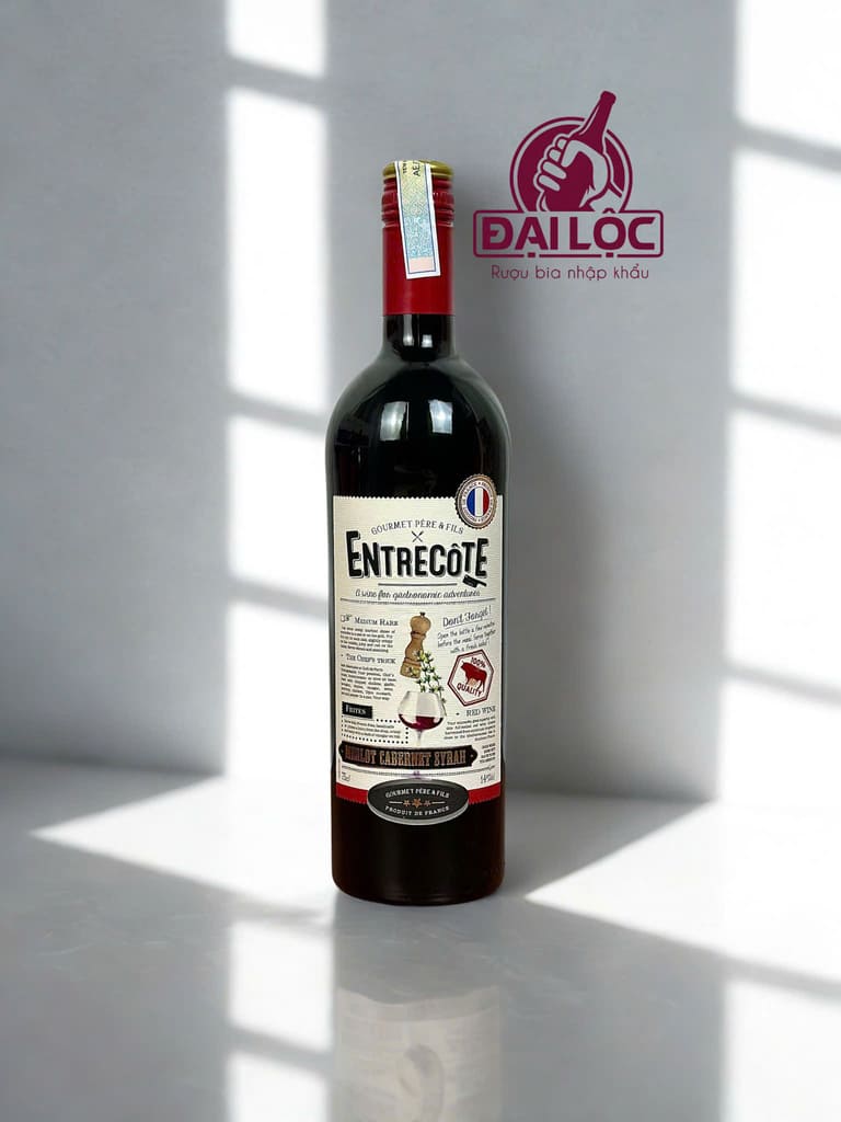 Chai rượu vang Pháp Entrecôte 2023 tại Shop Đại Lộc hứa hẹn mang đến những nốt hương lôi cuốn