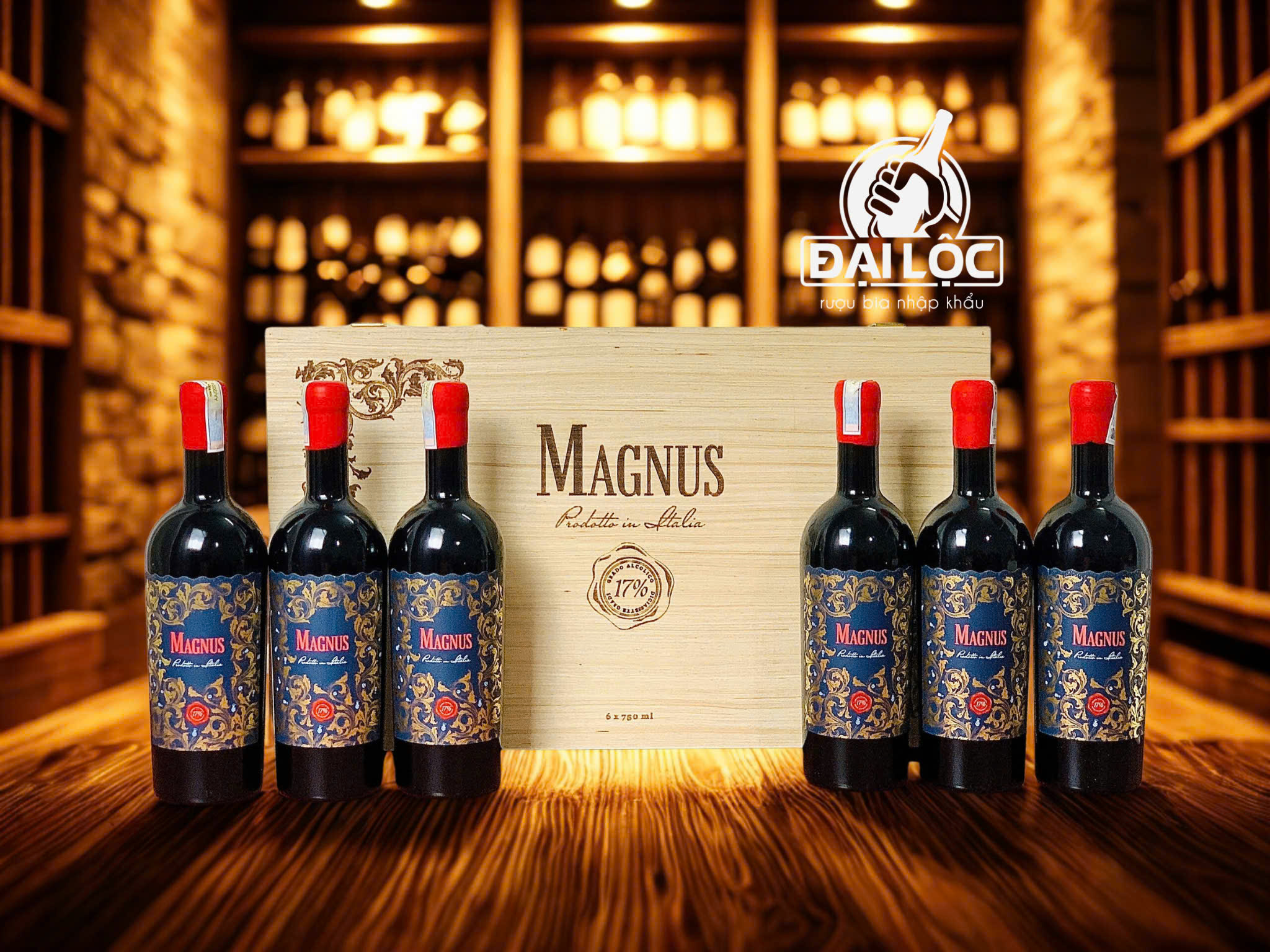 Rượu Vang Ý Magnus 17 % 750ml Rượu vang Ý Magnus 17% chính hãng tại Shop Đại Lộc (39 Hoa Cúc, TPHCM)