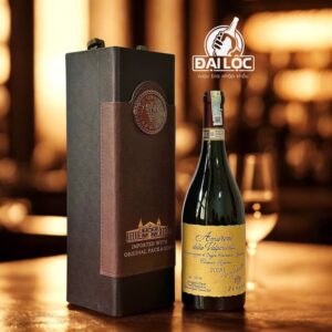 Hộp da sang trọng rượu vang Zenato Amarone Riserva 2018
