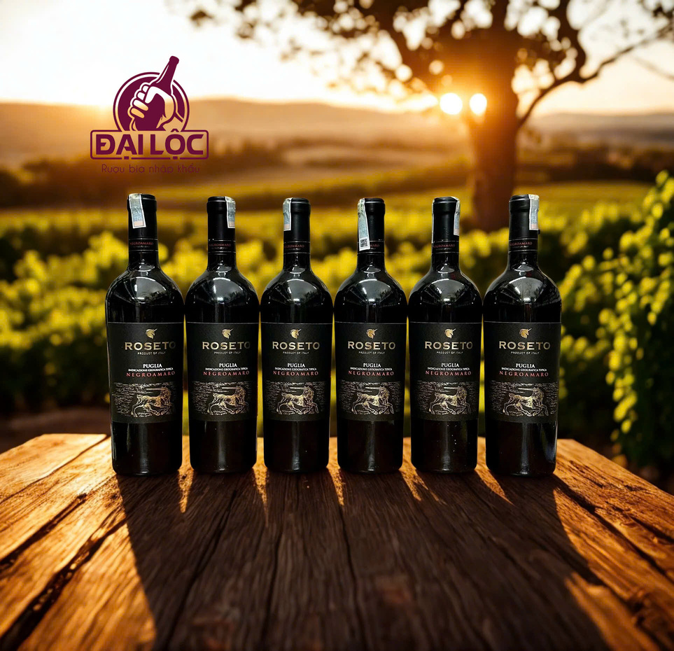 Rượu Vang Roseto Negroamaro Puglia 2021 15% Ý - Chai 750ml