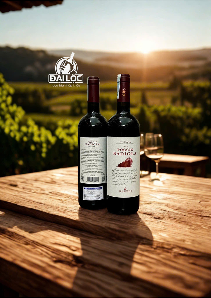 Rượu vang Mazzei Poggio Badiola 2022 13,5%: Tinh Hoa Vang Đỏ Từ Trái Tim Toscana