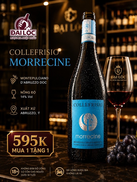 Rượu Vang CF Collefrisio Morrecine 2022 14% - Mua 1 Tặng 1