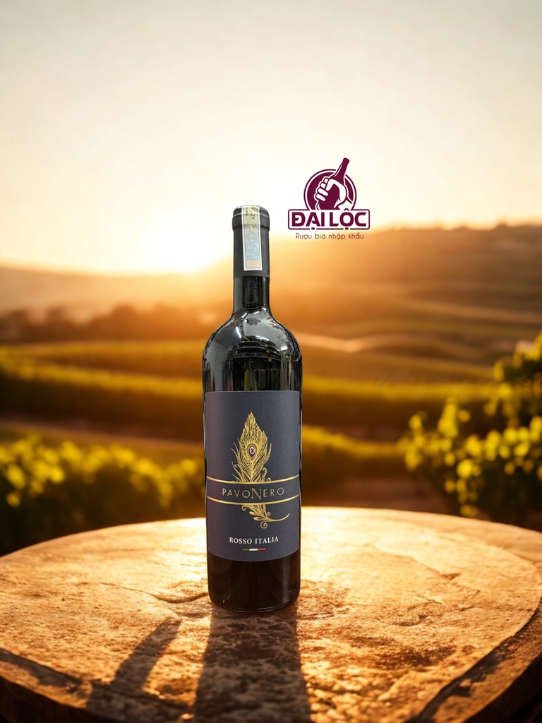 Rượu Vang Ý PavoNero Rosso 13,5% - Chai 750ml