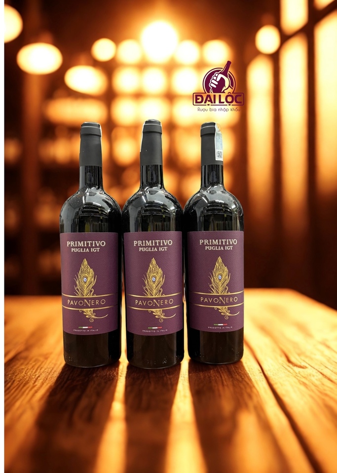Rượu Vang Ý PavoNero Primitivo 13,5% (2024)