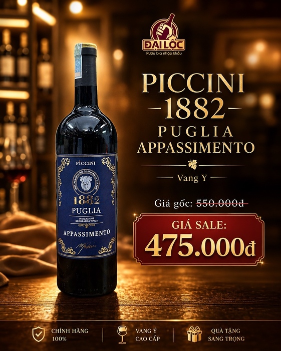 Rượu Vang Ý 1882 Appassimento 15%