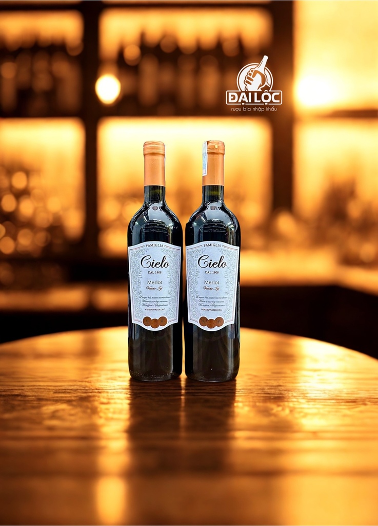 Rượu Vang Ý Cielo Merlot 2023 12,5% - Chai 750ml