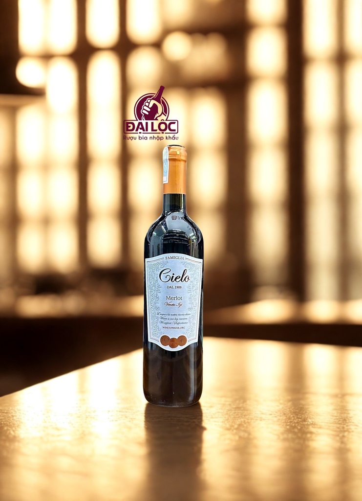 Rượu Vang Ý Cielo Merlot 2023 12,5% - Chai 750ml