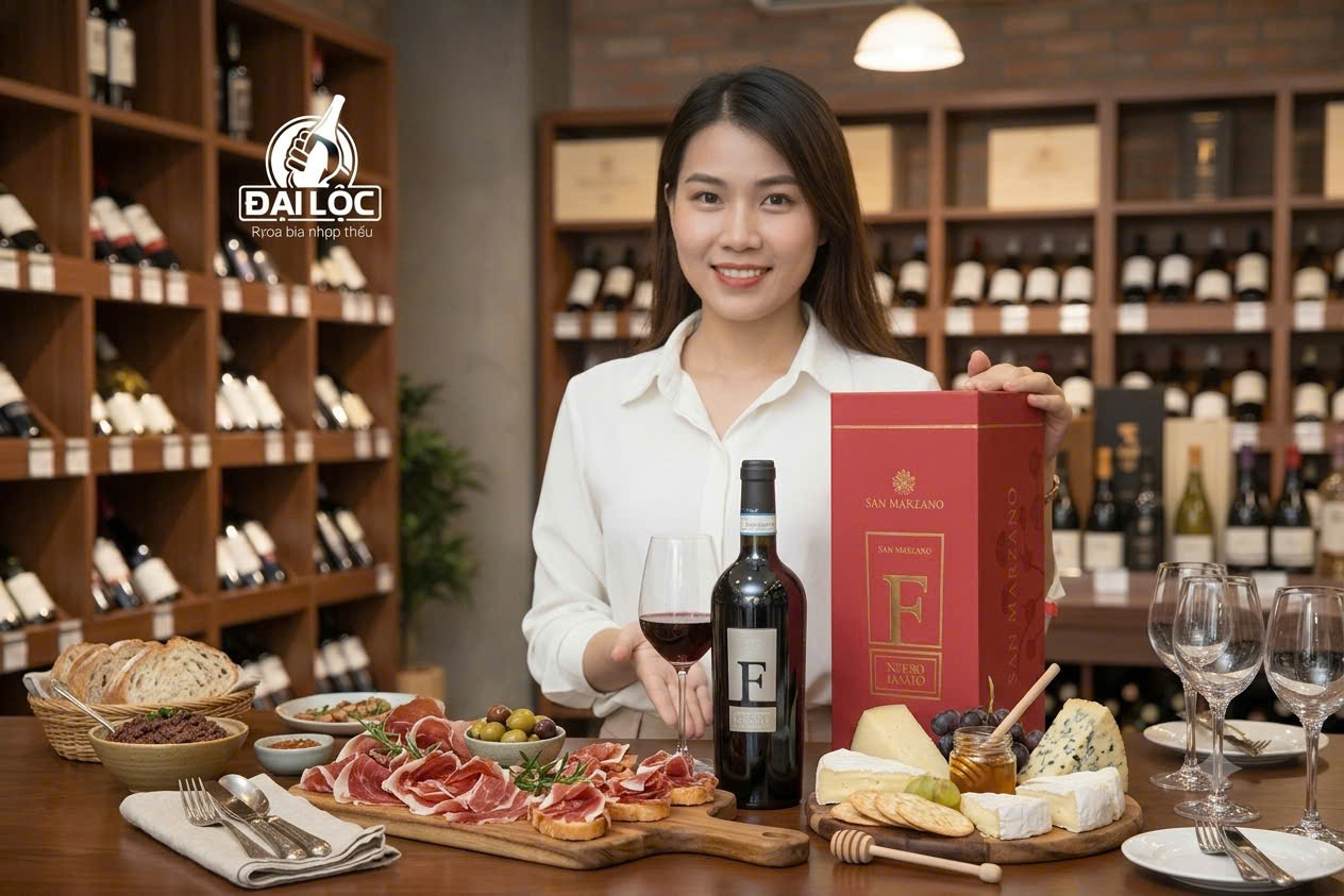 Vang F Kết Hợp Với Món Ăn Gì - Heo Muối Iberico và Phô Mai