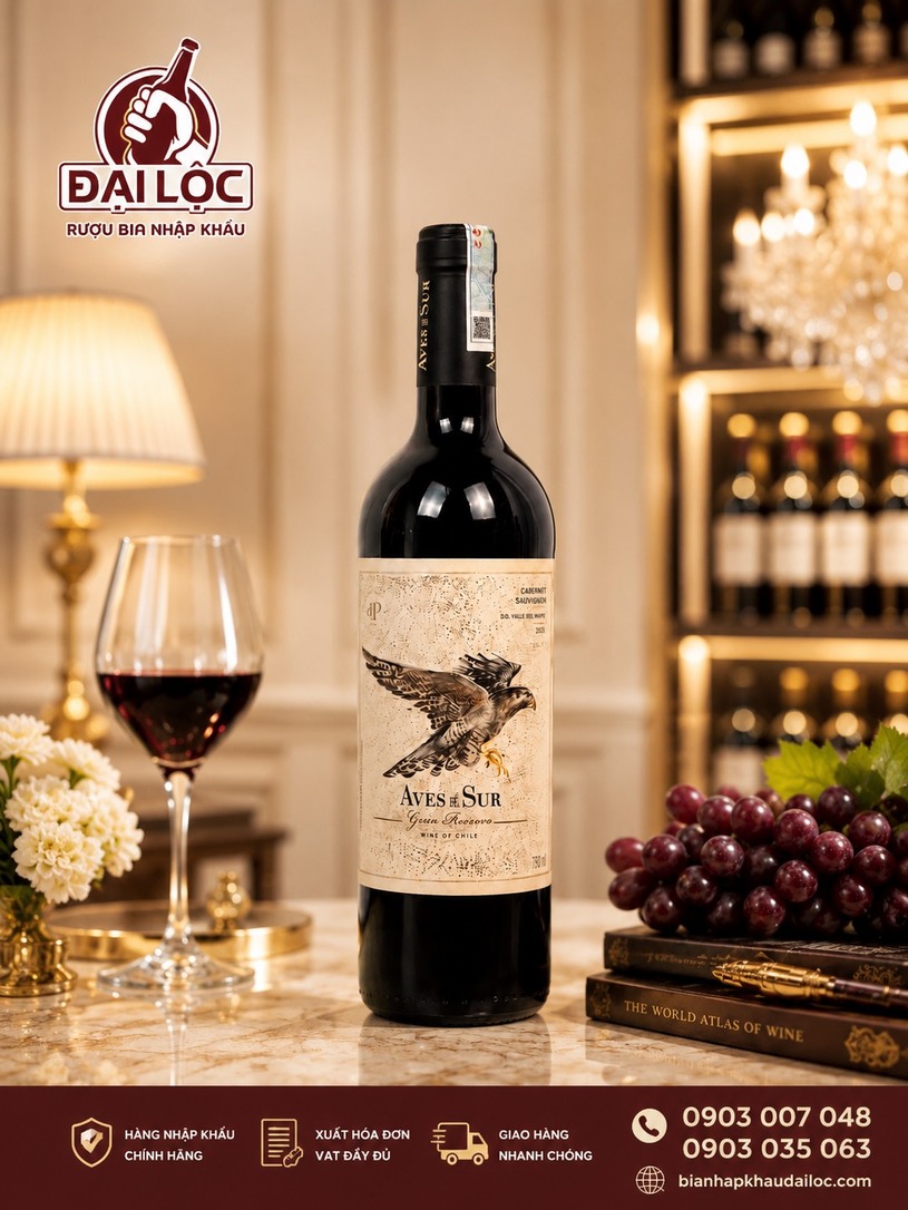 Rượu Vang Chile Aves Del Sur Gran Reserva 2020 14.5%