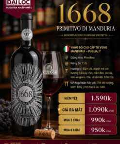 Rượu Vang Ý 1668 Primitivo di Manduria DOP 15% 2016